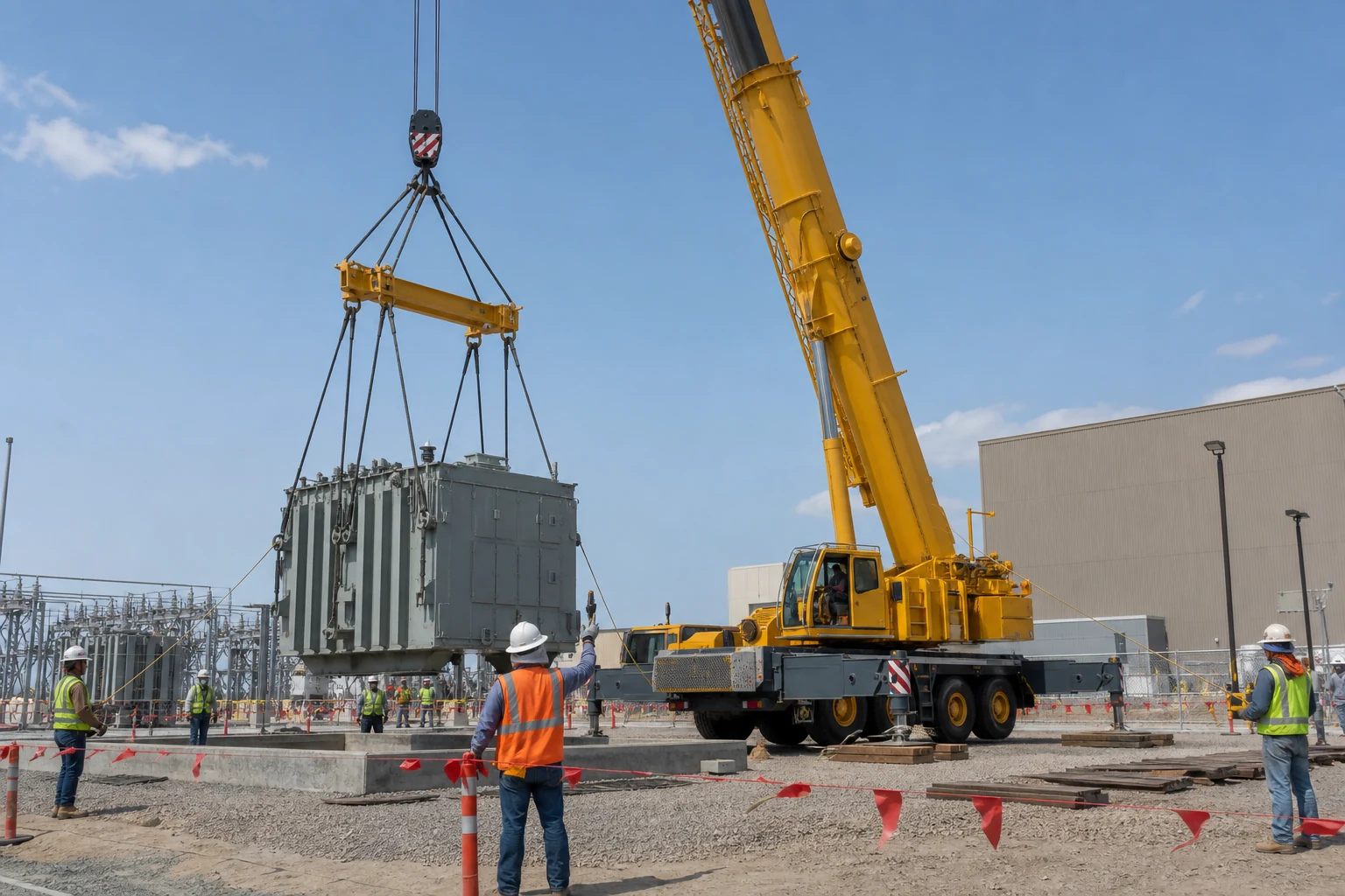 Industrial lifting operation used for practical safety learning